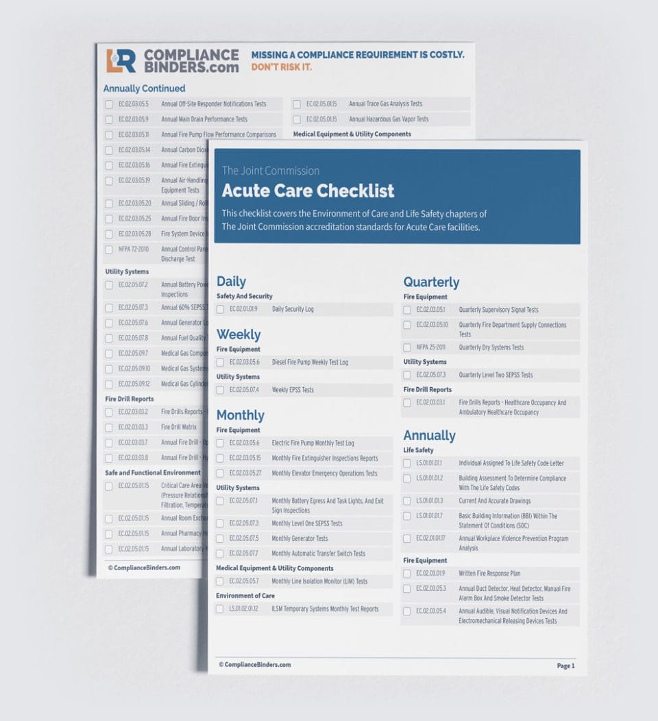 Joint Commission Checklist